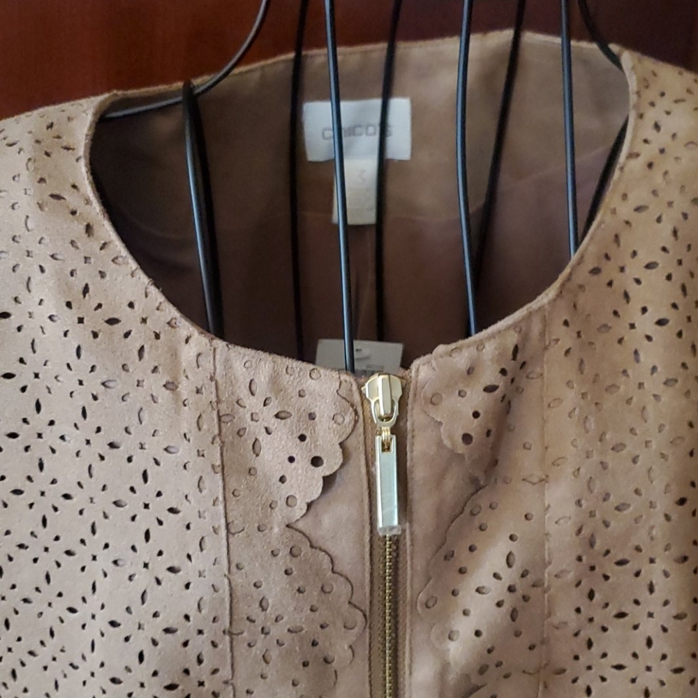 NWT Chicos Faux Suede Jacket Ladies - Picture 6 of 7
